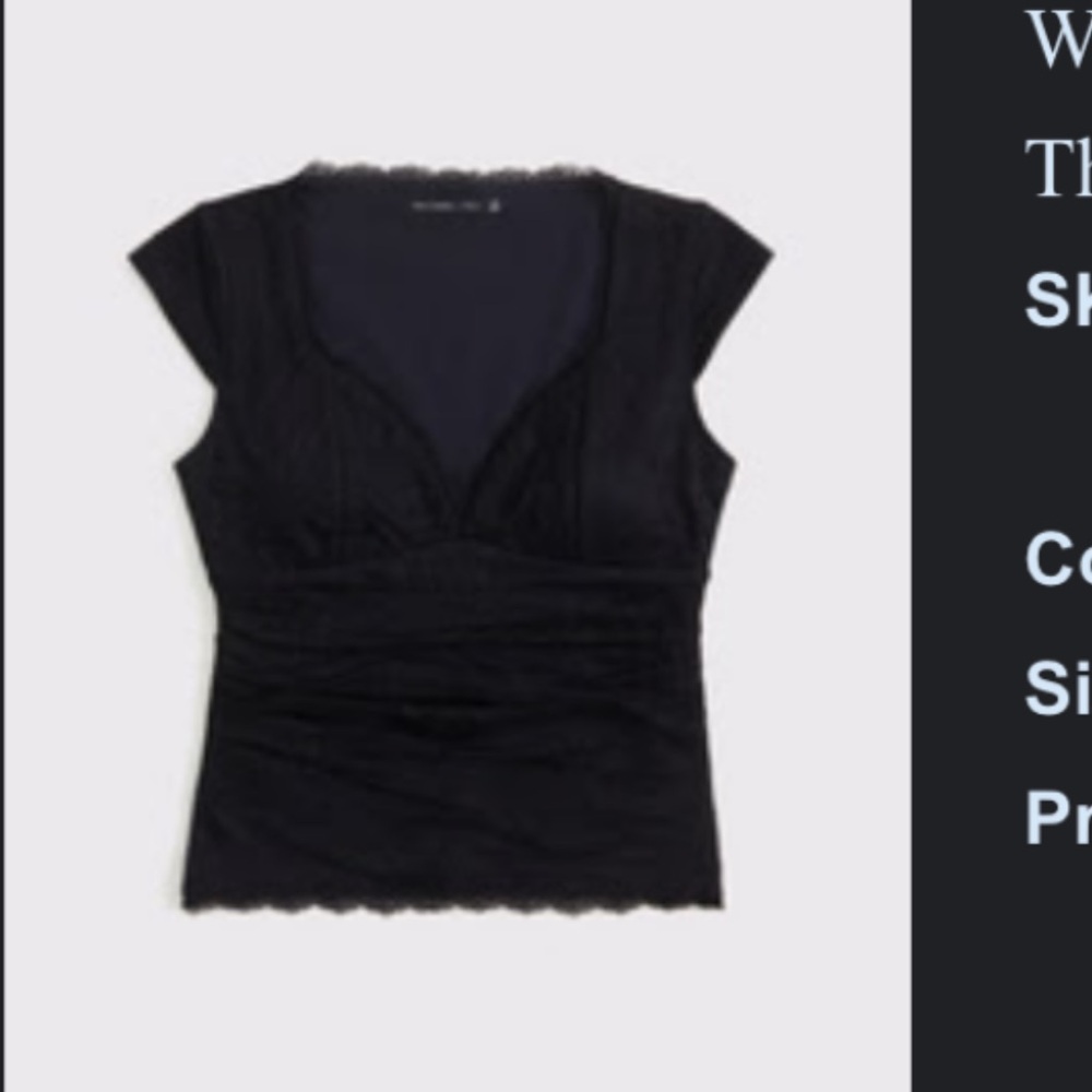 Black V-Neck Top